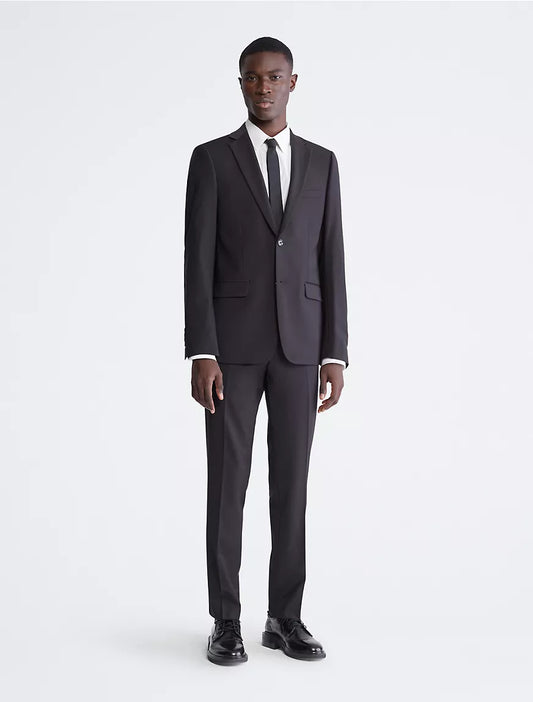 Skinny Fit Black Suit Jacket + Pants