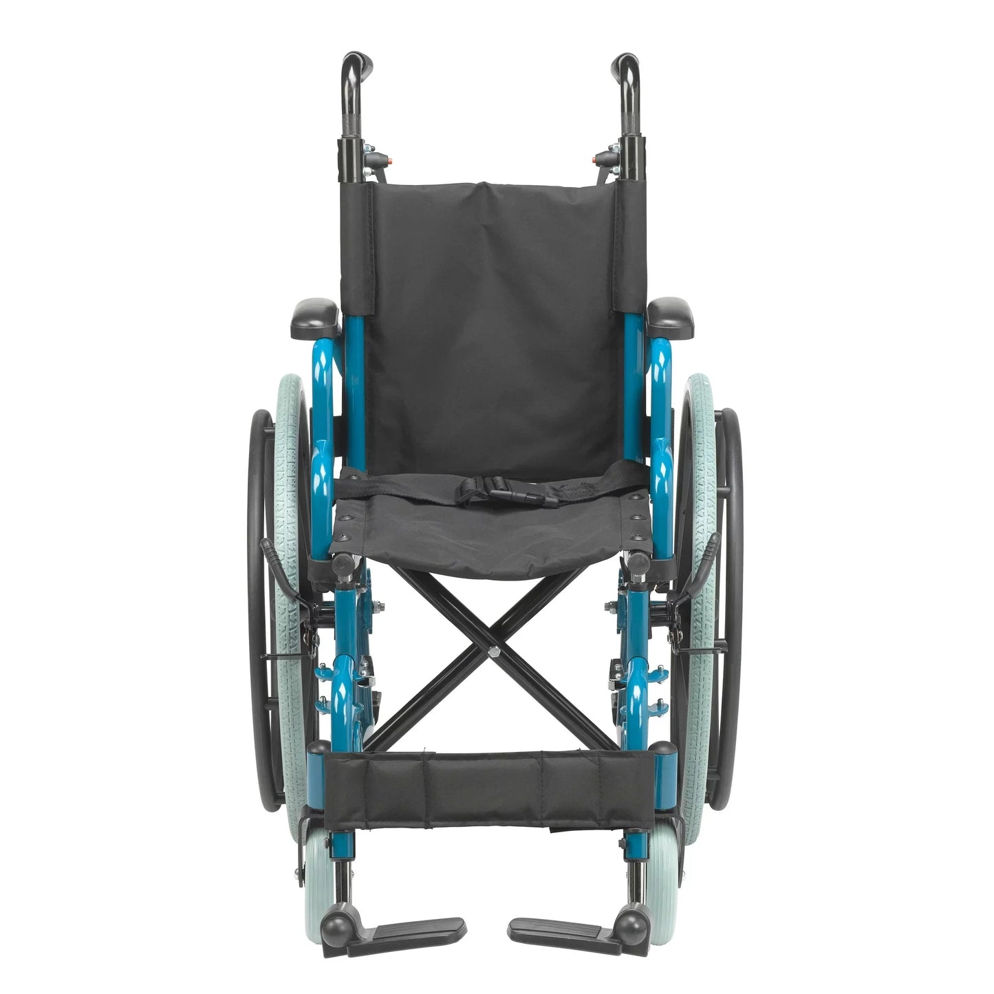 Inspired by Drive Wallaby Pediatric Folding Wheelchair, 14", Jet Fighter Blue