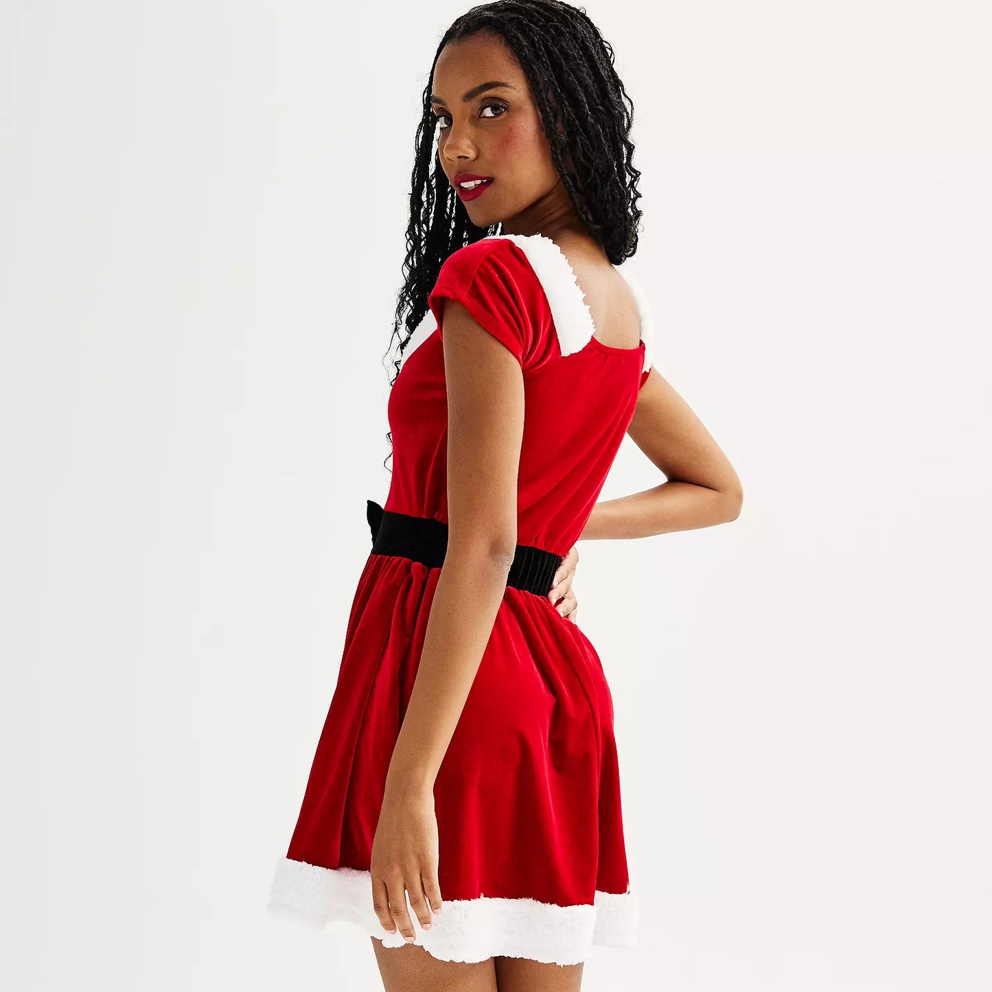 Juniors' Born Famous Mrs. Claus Skater Dress