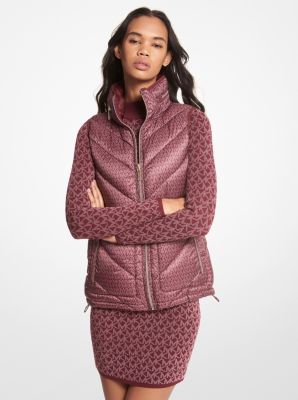 Reversible Logo Print Quilted Vest