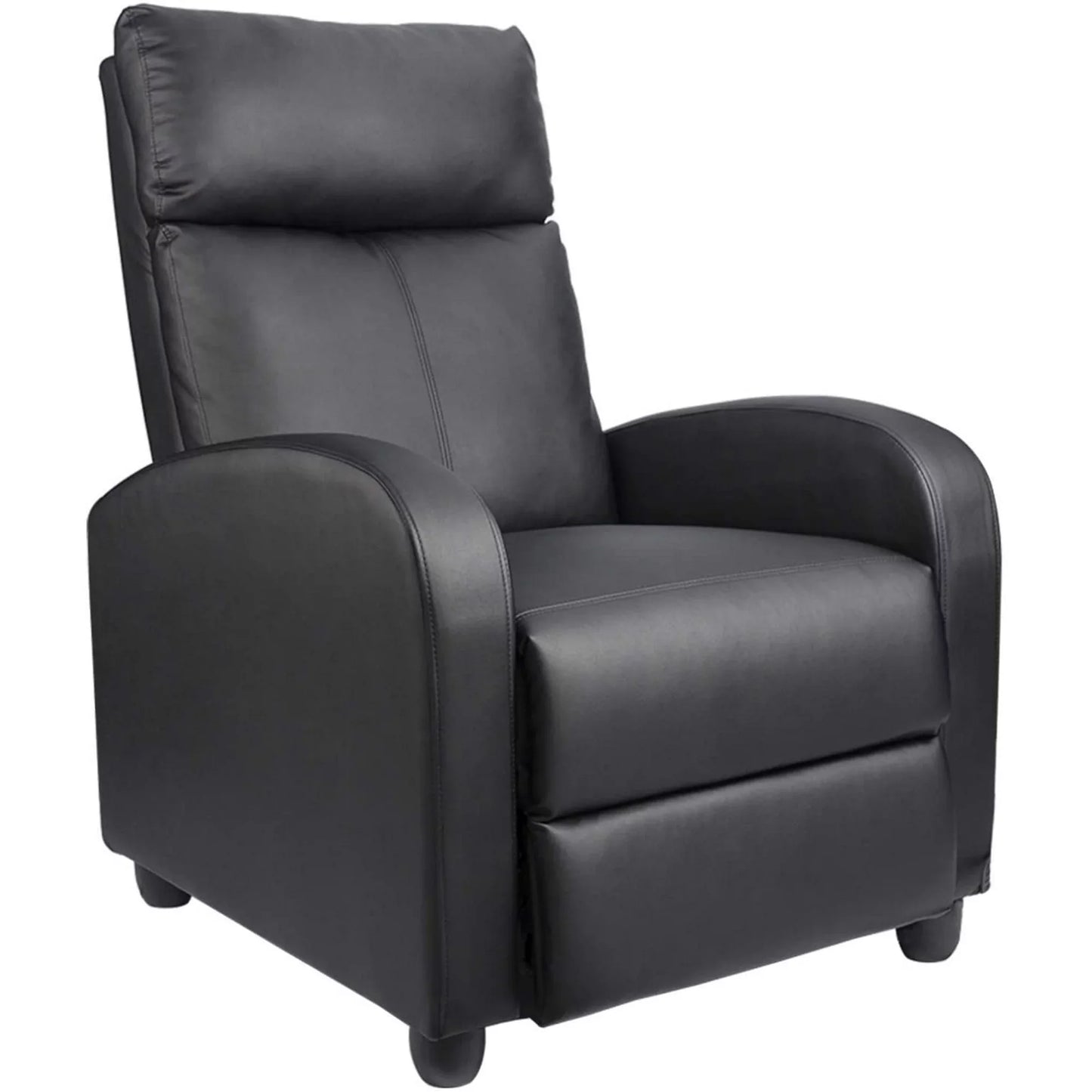 Homall Massage Recliner Chair Single Sofa Chair Small Recliner Home Theater Seating PU Leather Living Room Sofa,Black