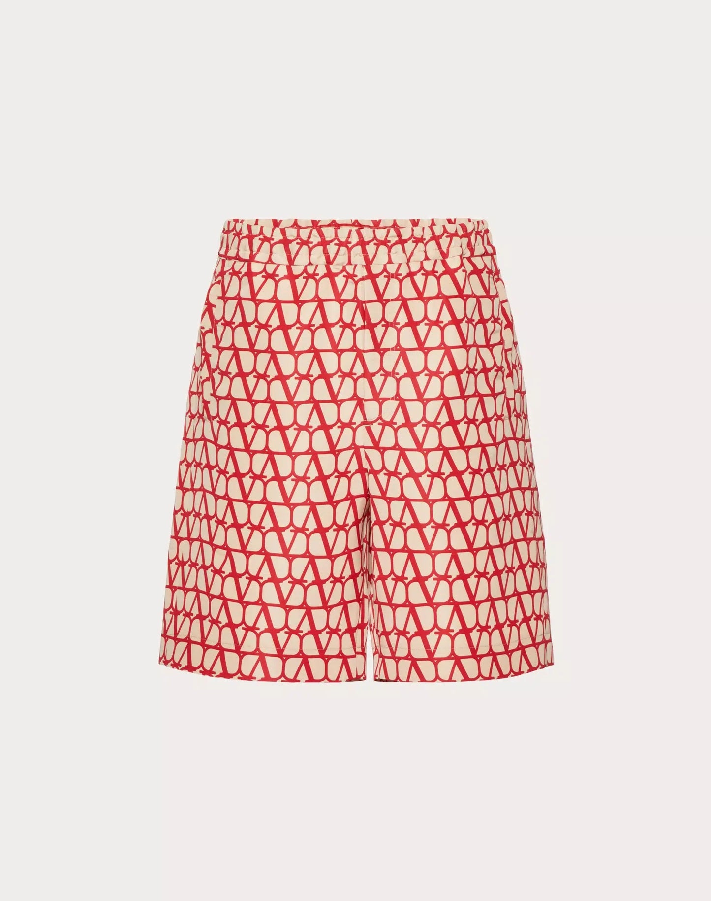 ALL-OVER TOILE ICONOGRAPHE PRINT SILK FAILLE BERMUDA SHORTS