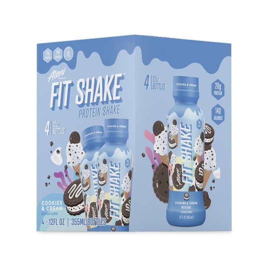 Alani Nu, Fit Shake, Protein Shake, Cookies and Cream, 20 Grams, 12oz, 4 Pk