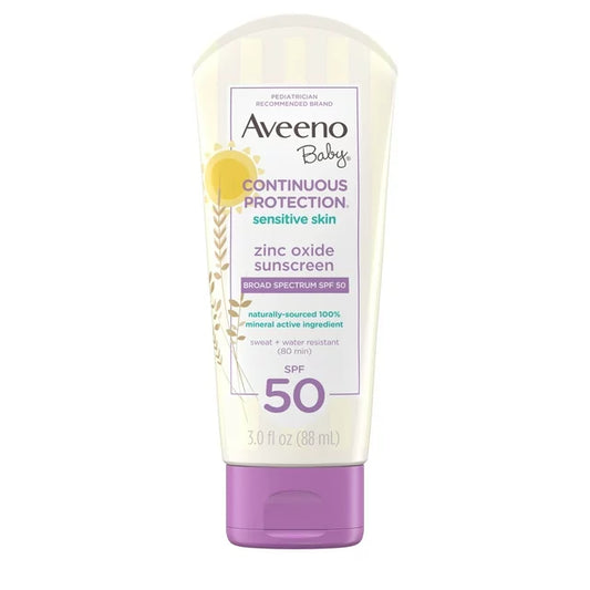 Aveeno Baby Zinc Oxide Mineral Sunscreen Lotion, SPF 50, 3 fl. oz