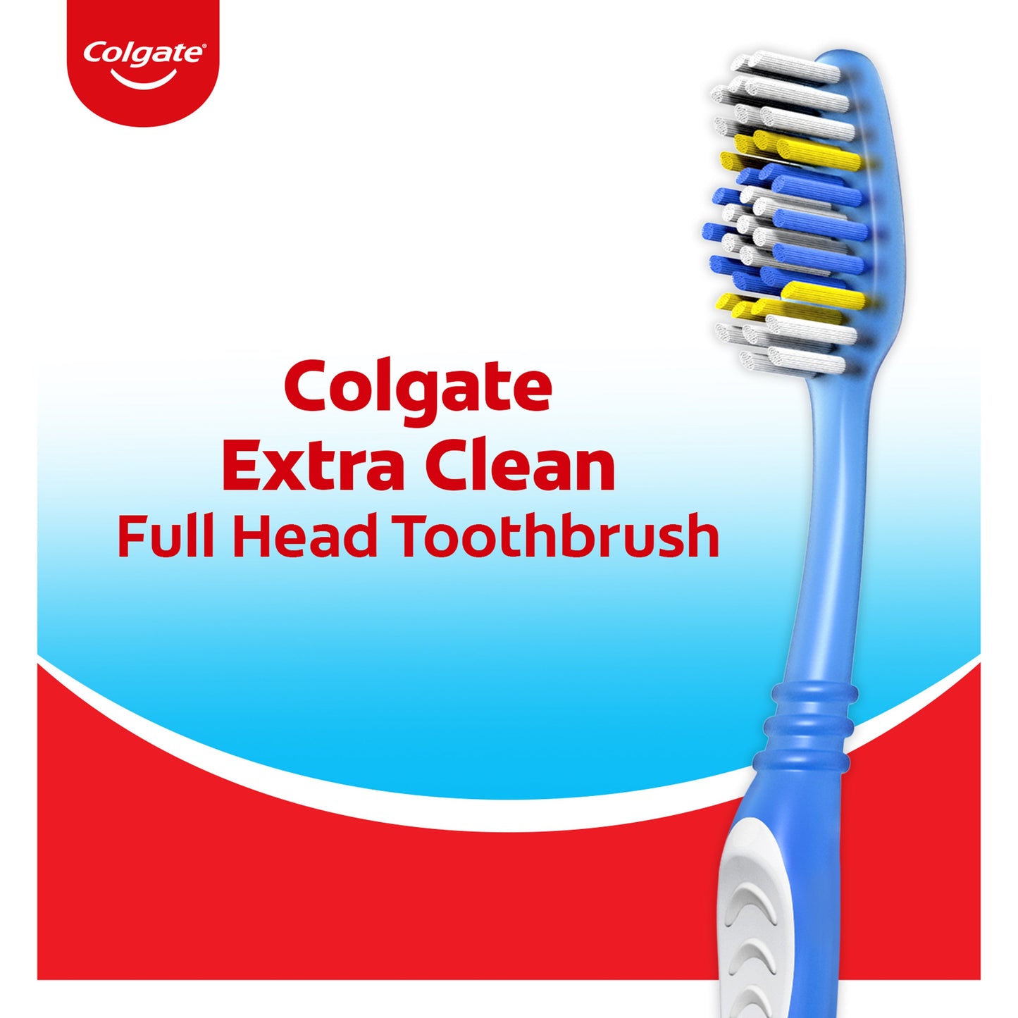 Colgate Extra Clean Flexible Grip Toothbrush, Medium, 4 Ct