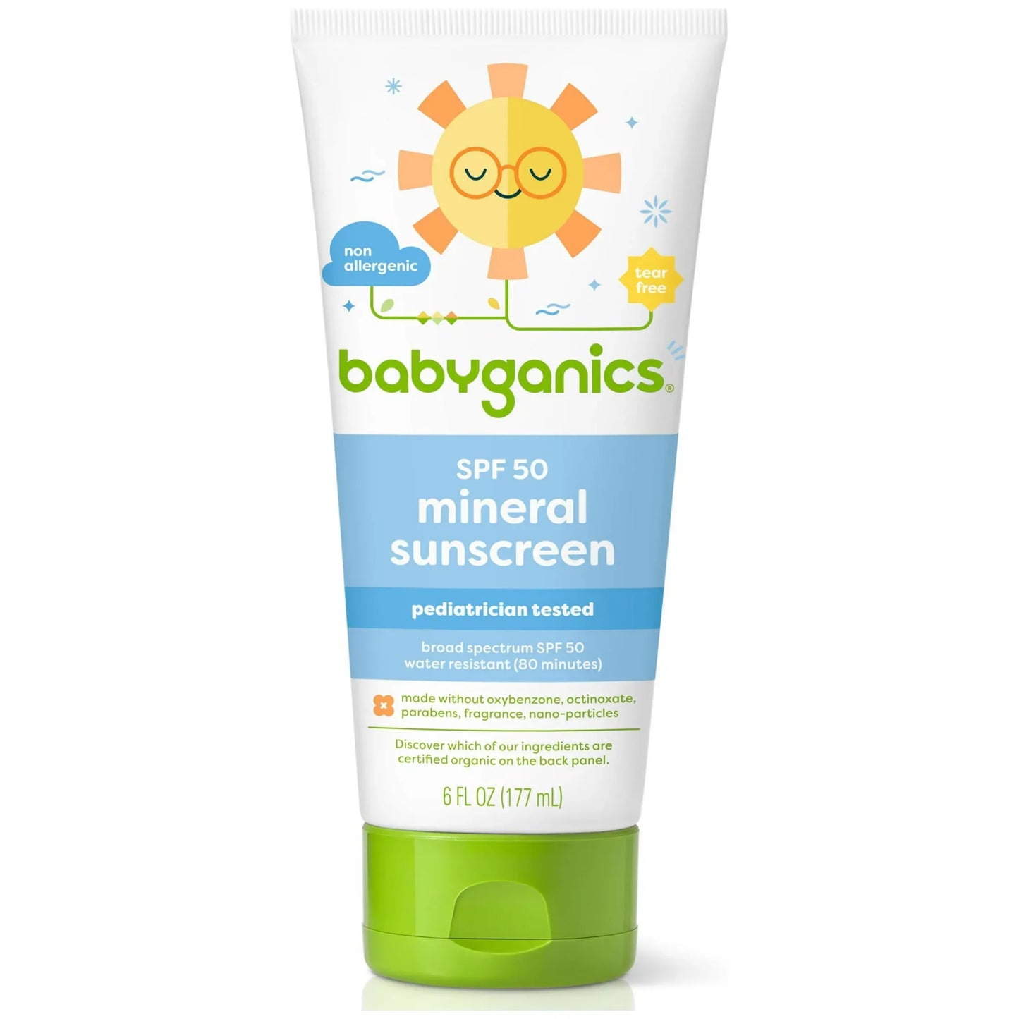 BabyGanics Mineral-Based Sunscreen Lotion, SPF 50, 6 fl oz