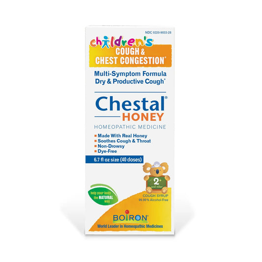 Boiron Chestal Kids Honey Cough Syrup, Homeopathic Medicine for Cough & Chest Congestion, Multi-Symptom Formula, Dry & Productive Cough, 6.7 fl oz