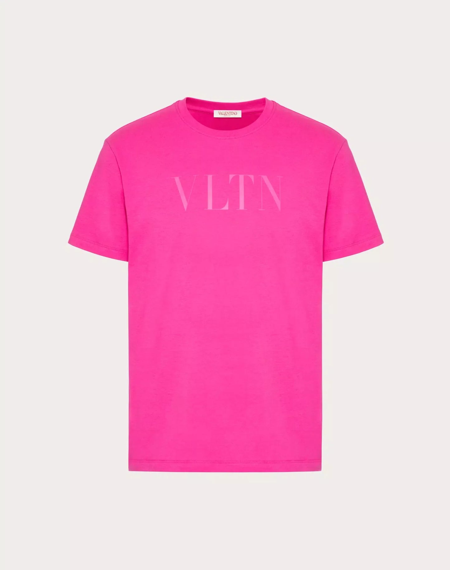 COTTON CREWNECK T-SHIRT WITH VLTN PRINT