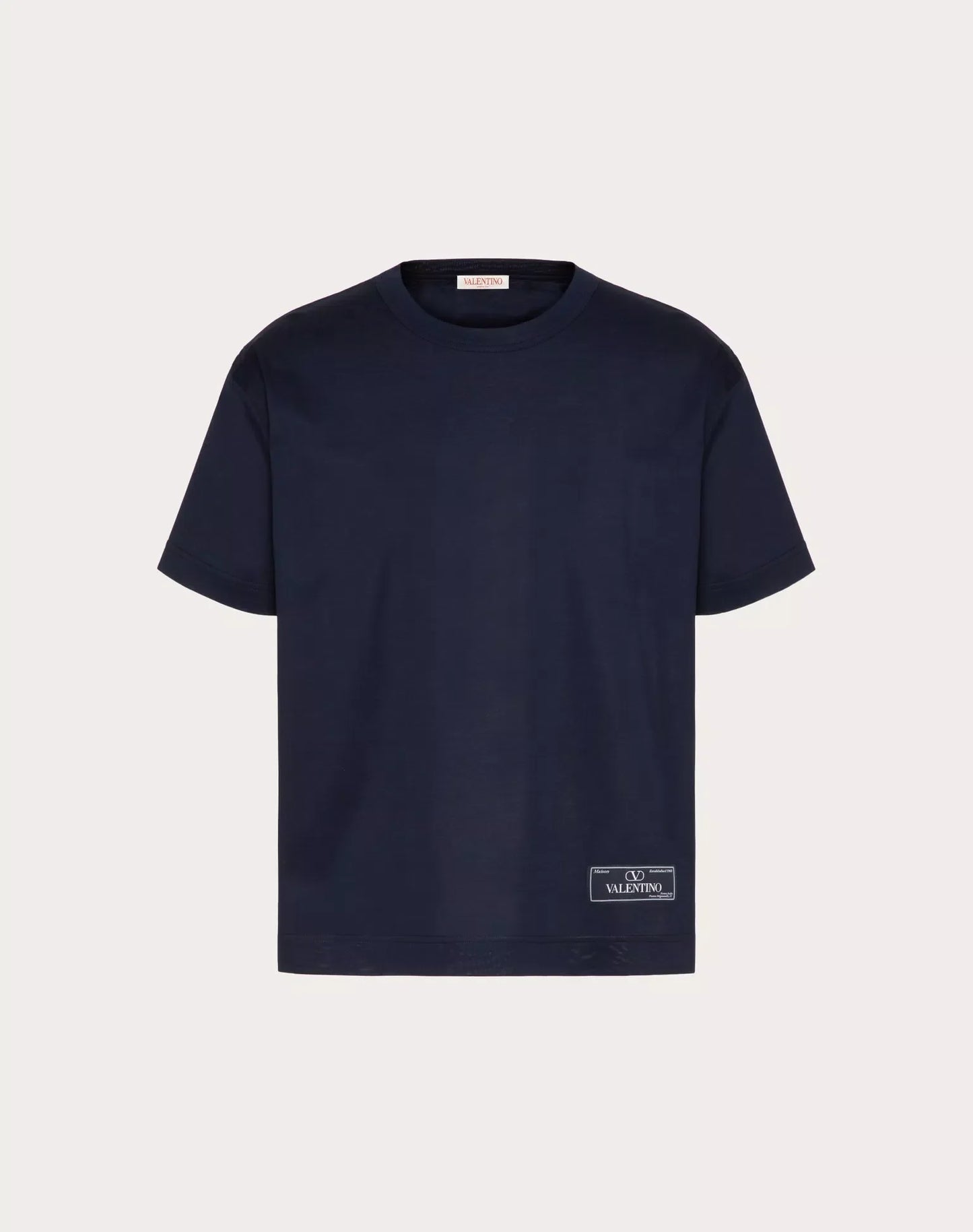 COTTON T-SHIRT WITH MAISON VALENTINO TAILORING LABEL