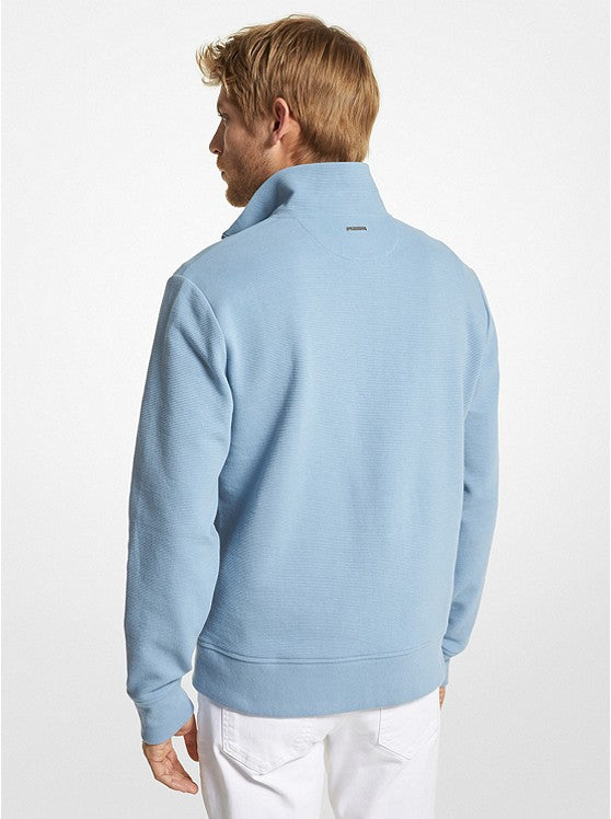 Cotton Blend Half-Zip Sweater