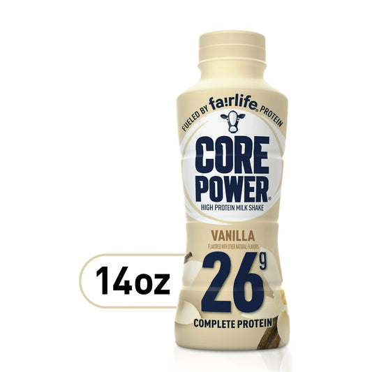 Core Power Protein Shake with 26g Protein by fairlife Milk, Vanilla, 14 fl oz