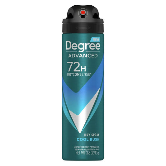 Degree Advanced Long Lasting Antiperspirant Deodorant Dry Spray, Cool Rush, 3.8 oz