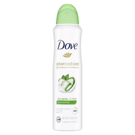 Dove Advanced Care Antiperspirant Deodorant Dry Spray, Cool Essentials, 3.8 oz