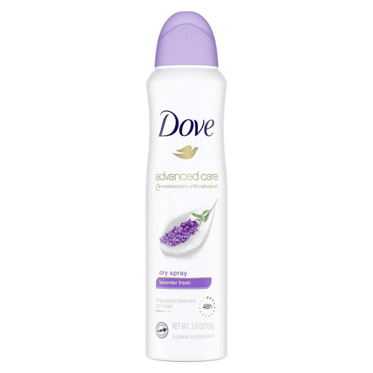 Dove Advanced Care Long Lasting Antiperspirant Deodorant Dry Spray, Lavender Fresh, 3.8 oz