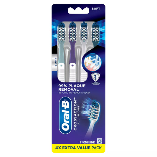 Oral-B Cross Action All In One Manual Toothbrush, Soft