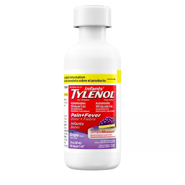 Infants' Tylenol Pain Reliever+Fever Reducer Liquid - Acetaminophen - Grape