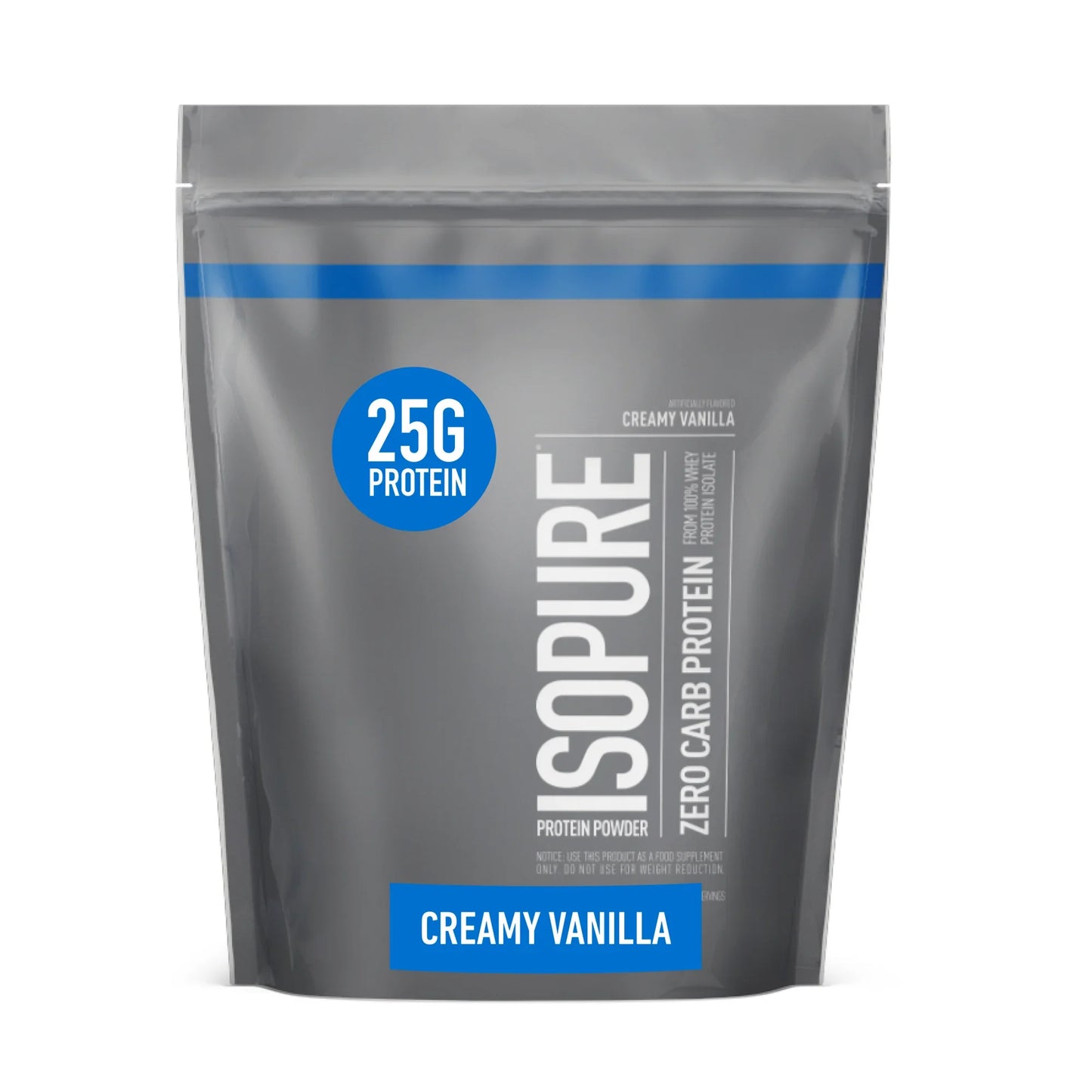 Isopure, Zero Carb 100% Whey Protein Isolate, 25g Protein Powder, Creamy Vanilla, 1 lb