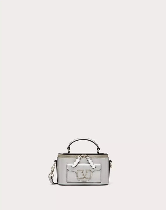 MINI LOCÒ HANDBAG IN METALLIC CALFSKIN