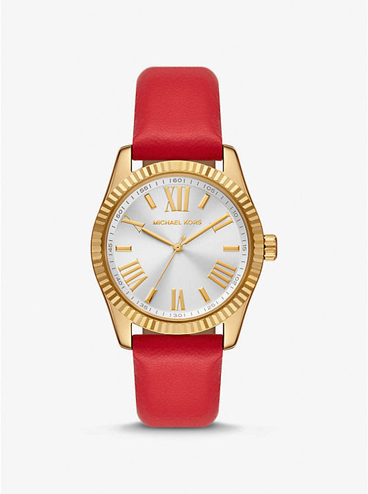 Lexington Gold-Tone and Leather Watch