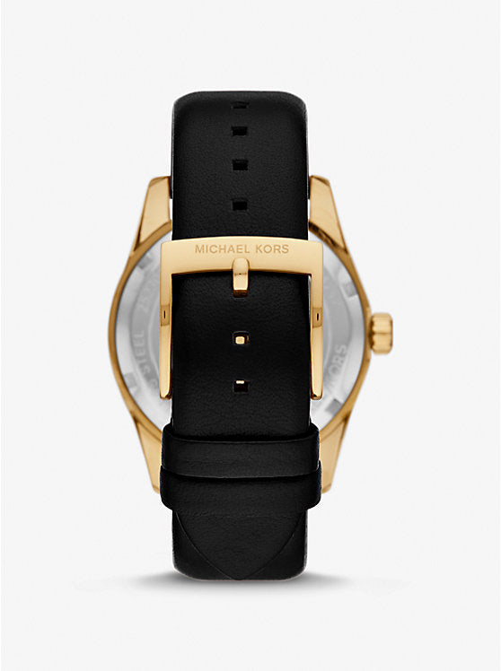 Lexington Gold-Tone and Leather Watch