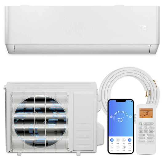 Magshion 18000 BTU 21.5 SEER Mini Split Air Conditioner & Heater Ductless Inverter System, Wifi Enabled AC Unit with Condenser, Heat Pump, Remote Control, Cools Up to 1000 Sq.Ft., White