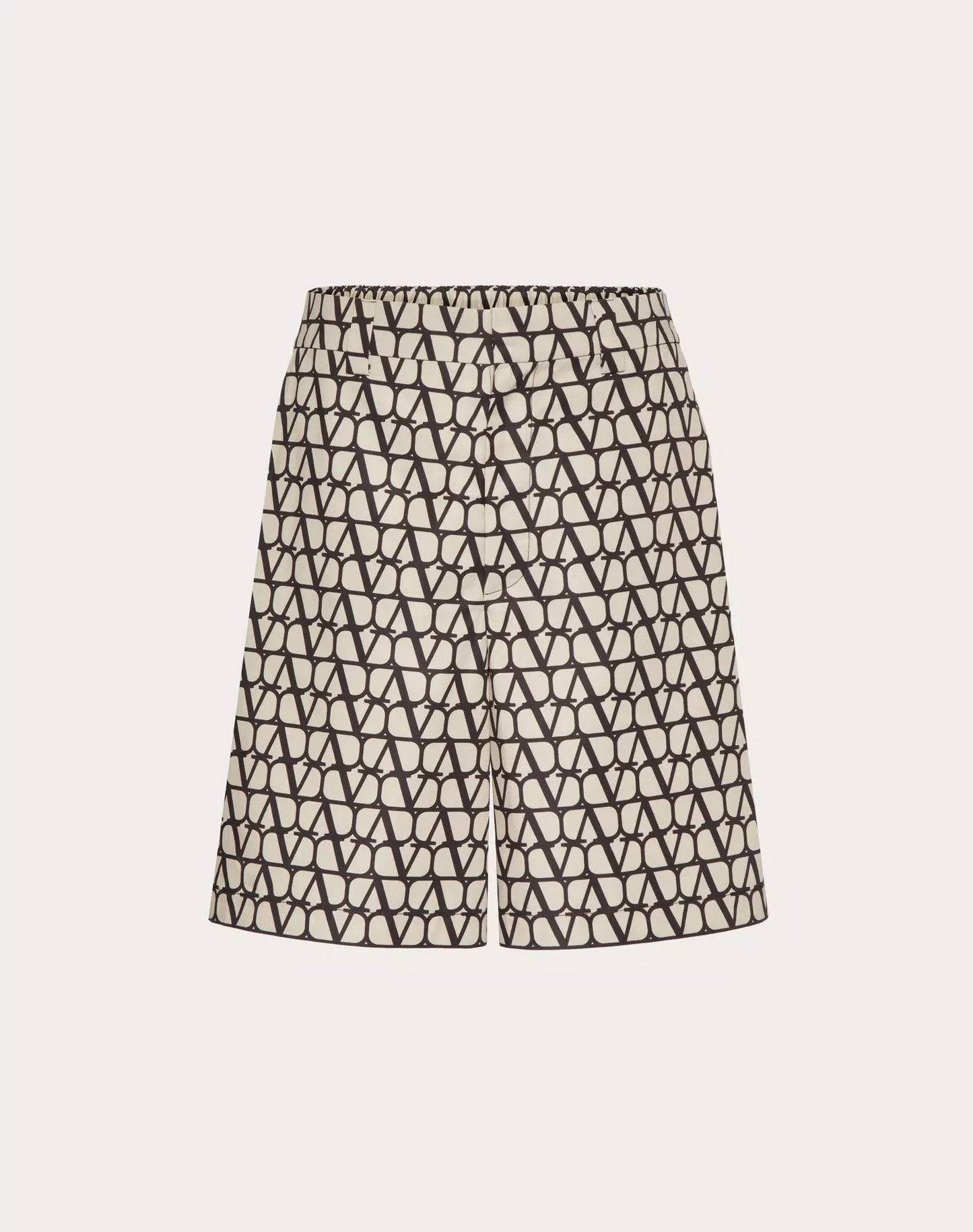 ALL-OVER TOILE ICONOGRAPHE PRINT SILK FAILLE BERMUDA SHORTS