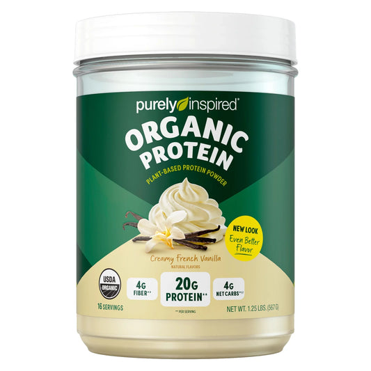 Purely Inspired Organic Plant-Based Protein Powder, Vanilla, 22g Protein, 1.35 lbs, 16 Servings