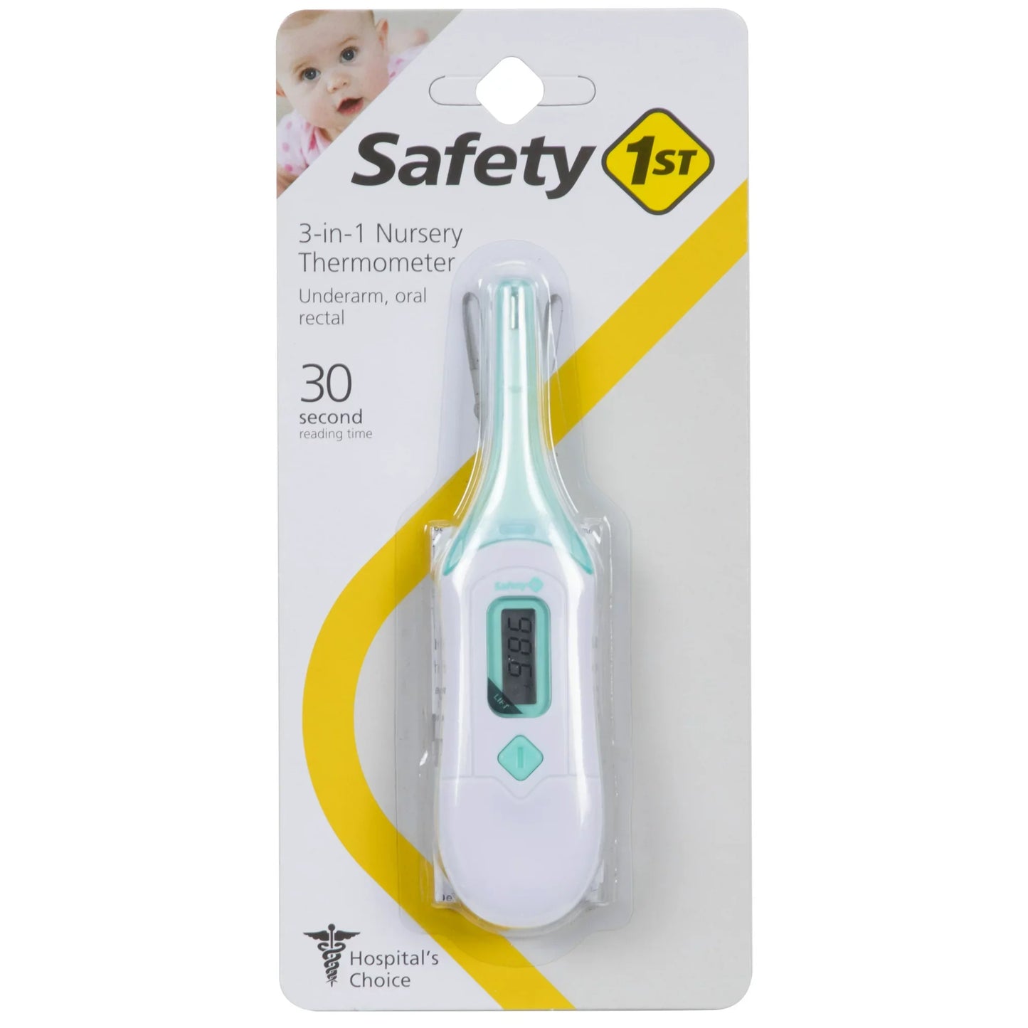 Safety 1ˢᵗ 3-in-1 Nursery Thermometer, Sea Stone Aqua