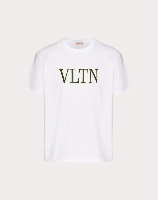 VLTN EMBROIDERED COTTON T-SHIRT