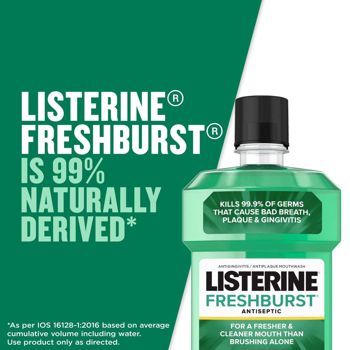 Listerine Freshburst antisséptico bucal/enxaguante bucal, menta, 1,5 L