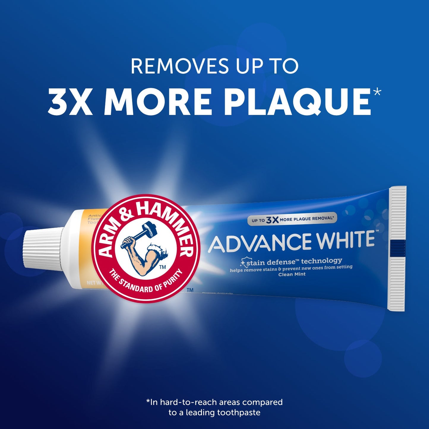 Pasta de dente ARM & HAMMER Advanced White Extreme Whitening, TWIN PACK (contém dois tubos de 6 onças) -Clean Mint- Fluoride