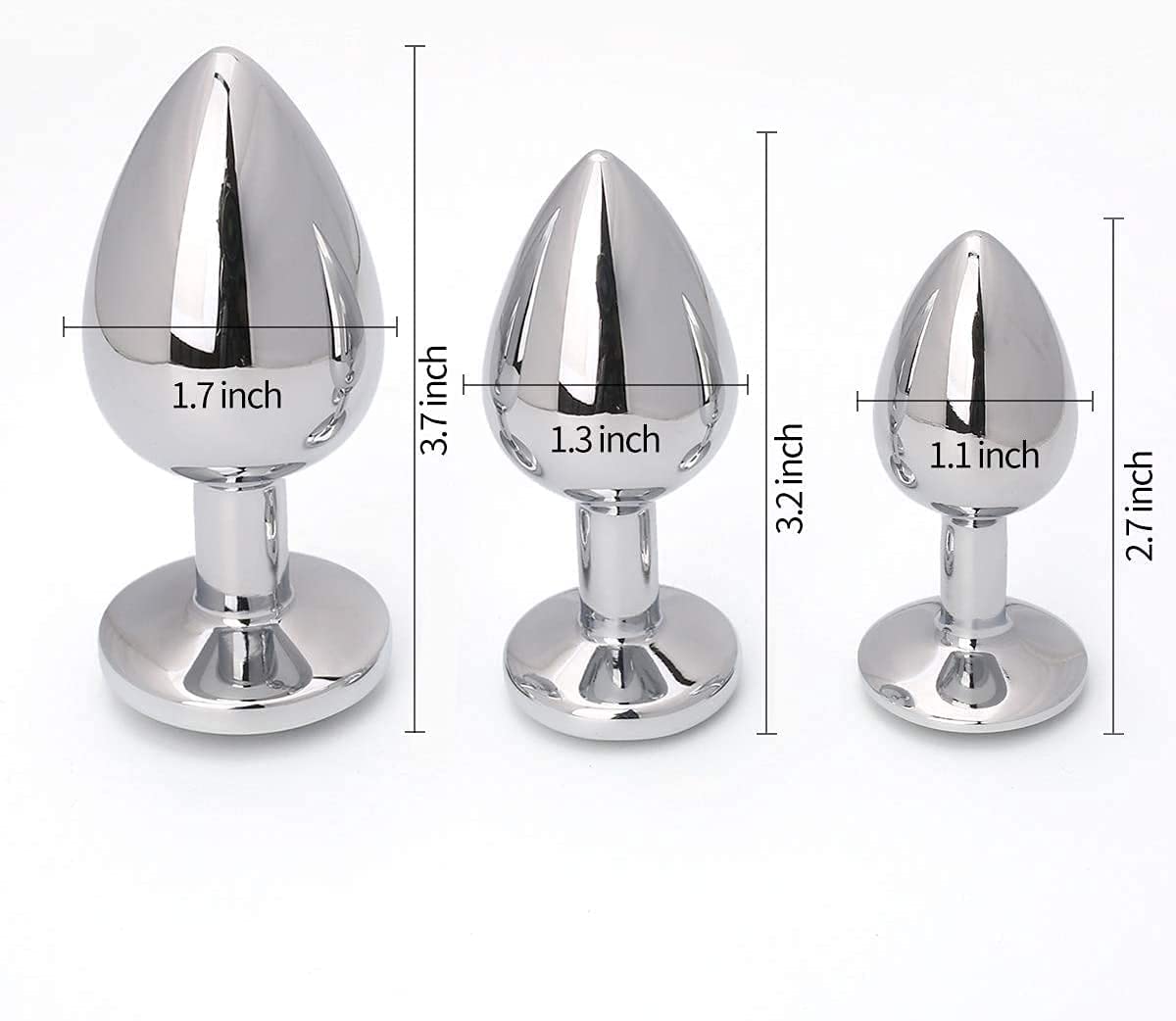 CENTEREL 3 peças de design de joias de luxo fetiche anal butt plug-preto