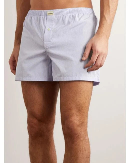 GUCCI Striped Cotton-Poplin Boxer Shorts