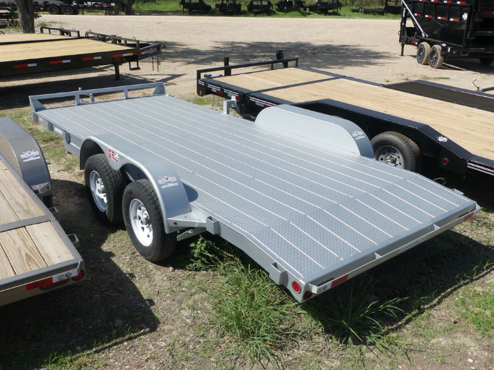 2023 GR Trailers | 83x18 | Steel Car Hauler | 2-35k axles | Silver | slide out ramps