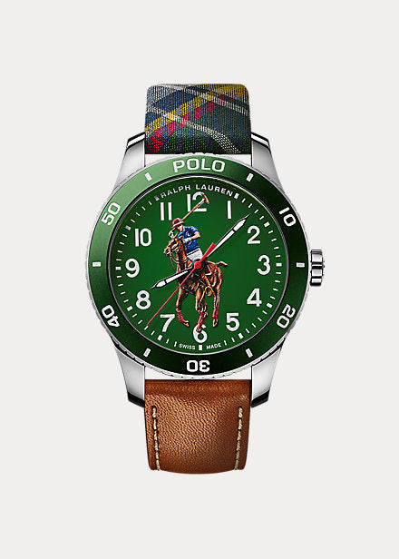 Polo Watch Green Dial