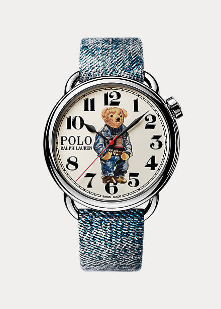 42 MM Denim Flag Polo Bear Watch