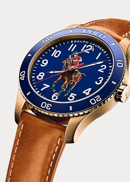 Bronze Polo Watch Blue Dial