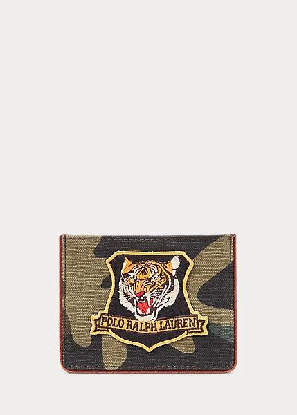 Tiger-Patch Camo Canvas Card Case