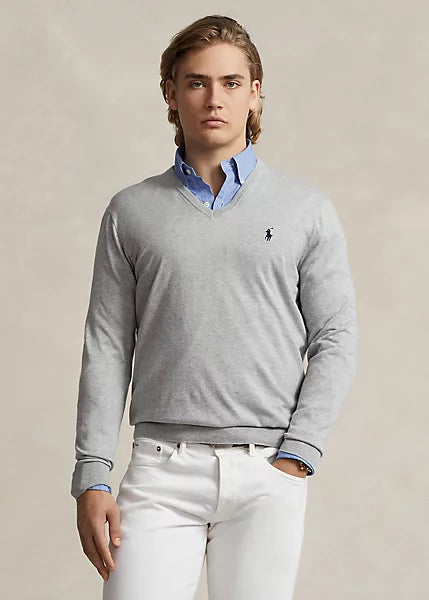 Cotton V-Neck Sweater