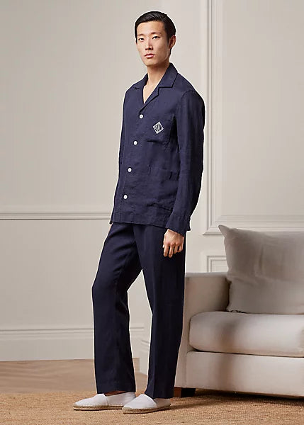 Monogram Linen Pajama Set