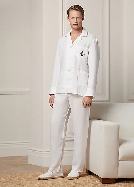 Monogram Linen Pajama Set