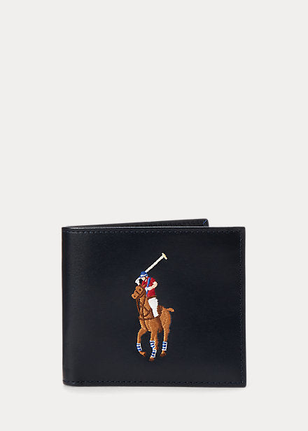 Big Pony Leather Billfold Wallet