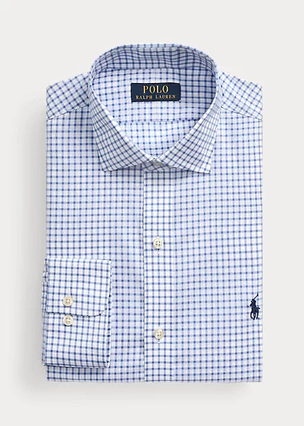 Slim Fit Checked Poplin Shirt