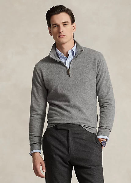 Wool Quarter-Zip Sweater