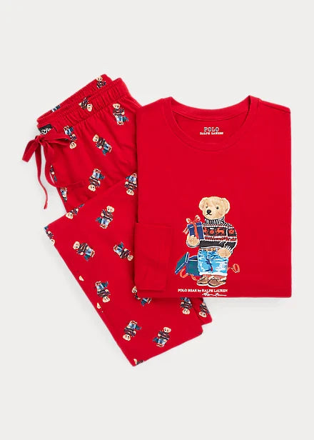 Polo Bear Cotton Jersey Sleep Set