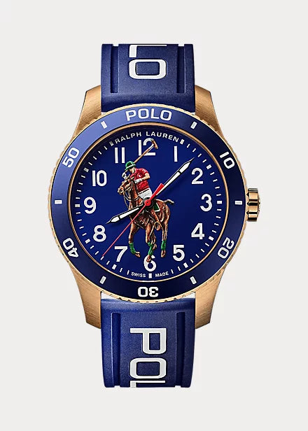 Polo Watch Blue Dial Closed Case Back