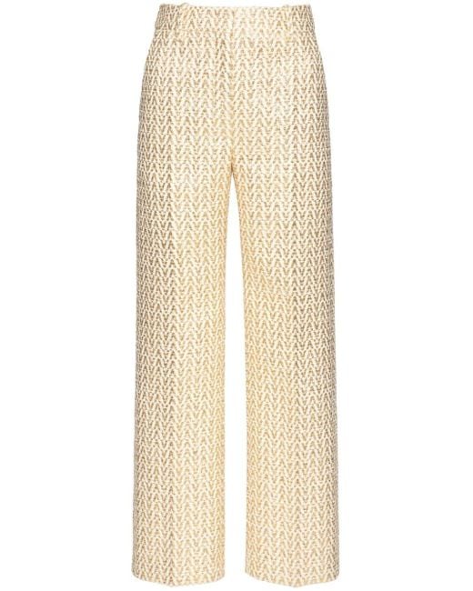 Valentino Garavani Women's Natural Optical Bouclé Pants