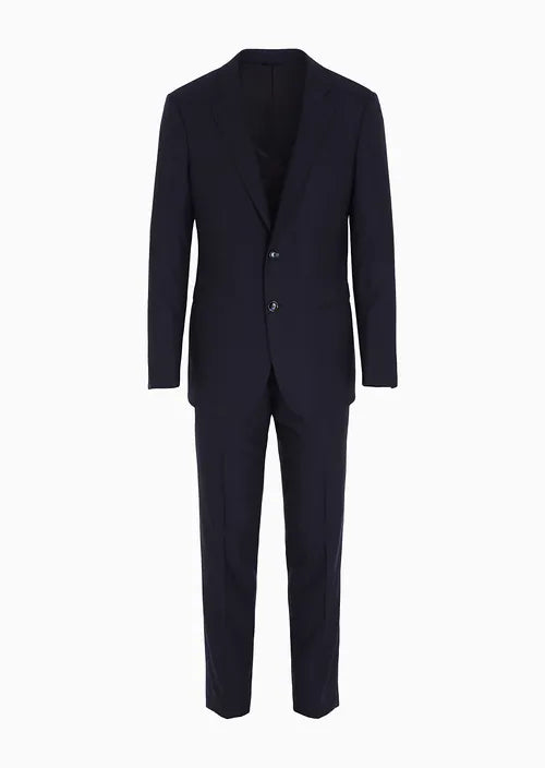 Manhattan Line single-breasted suit in pinstripe virgin wool