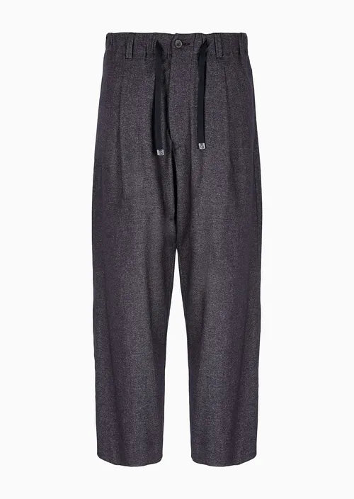 Denim Collection single-pleat trousers in virgin wool, cashmere and stretch cotton